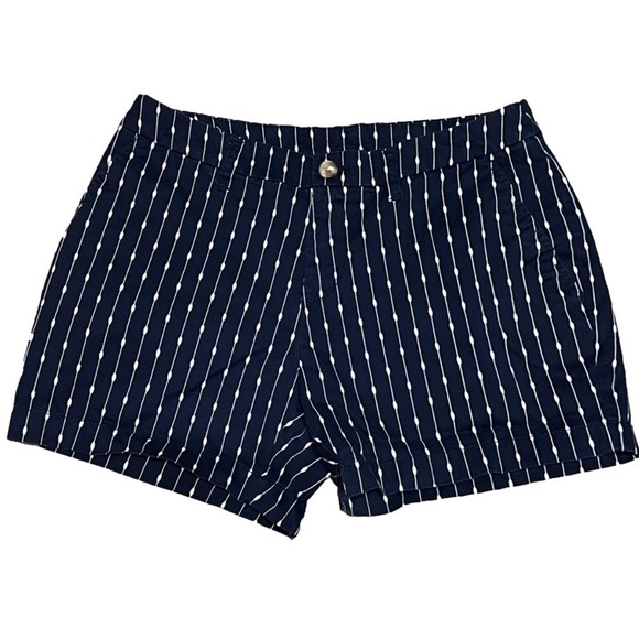 FADED Glory Navy Women’s Dotted Stripe Shorts (Sz 8) - Picture 1 of 7